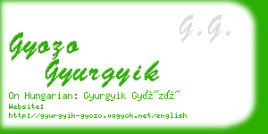 gyozo gyurgyik business card